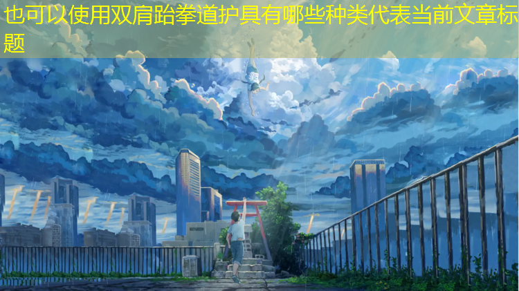 双肩跆拳道护具有哪些种类